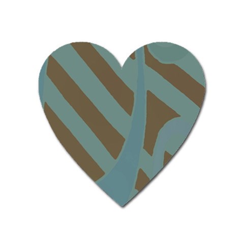 Earthbound Geometry Print Heart Magnet from ArtsNow.com Front