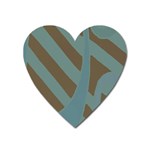 Earthbound Geometry Print Heart Magnet