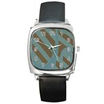 Earthbound Geometry Print Square Metal Watch