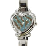 Earthbound Geometry Print Heart Italian Charm Watch