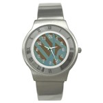 Earthbound Geometry Print Stainless Steel Watch