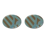 Earthbound Geometry Print Cufflinks (Oval)