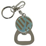 Earthbound Geometry Print Bottle Opener Key Chain