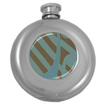 Earthbound Geometry Print Round Hip Flask (5 oz)