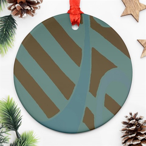 Earthbound Geometry Print Round Ornament (Two Sides) from ArtsNow.com Back