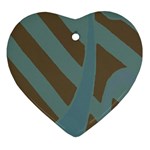 Earthbound Geometry Print Heart Ornament (Two Sides)