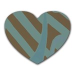 Earthbound Geometry Print Heart Mousepad