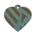 Earthbound Geometry Print Dog Tag Heart (Two Sides)