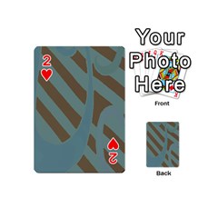 Earthbound Geometry Print Playing Cards 54 Designs (Mini) from ArtsNow.com Front - Heart2