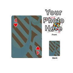 Earthbound Geometry Print Playing Cards 54 Designs (Mini) from ArtsNow.com Front - Heart4