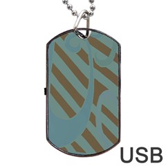 Earthbound Geometry Print Dog Tag USB Flash (Two Sides) from ArtsNow.com Front