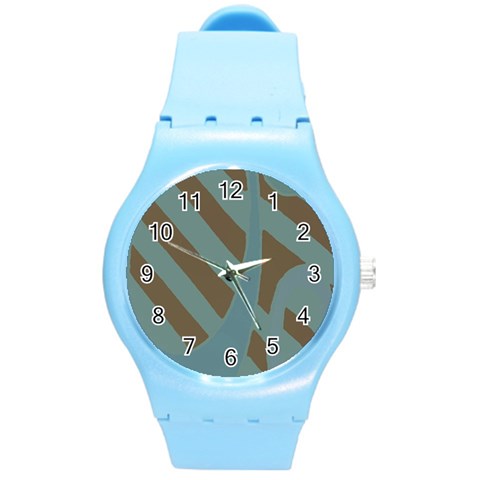 Earthbound Geometry Print Round Plastic Sport Watch (M) from ArtsNow.com Front