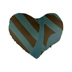 Earthbound Geometry Print Standard 16  Premium Heart Shape Cushions