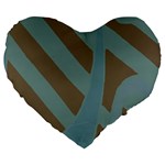 Earthbound Geometry Print Large 19  Premium Heart Shape Cushions