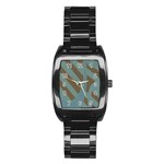 Earthbound Geometry Print Stainless Steel Barrel Watch