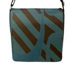 Earthbound Geometry Print Flap Closure Messenger Bag (L)