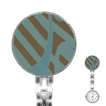 Earthbound Geometry Print Stainless Steel Nurses Watch