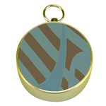 Earthbound Geometry Print Gold Compasses