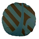 Earthbound Geometry Print Large 18  Premium Flano Round Cushions