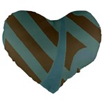 Earthbound Geometry Print Large 19  Premium Flano Heart Shape Cushions