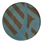 Earthbound Geometry Print Round Glass Fridge Magnet (4 pack)