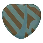 Earthbound Geometry Print Heart Glass Fridge Magnet (4 pack)