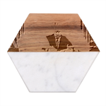 Img 1409 Marble Wood Coaster (Hexagon) 