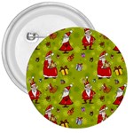 Background With Santa Claus, Christmas Decorations 3  Buttons