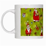 Background With Santa Claus, Christmas Decorations White Mug