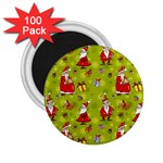 Background With Santa Claus, Christmas Decorations 2.25  Magnets (100 pack) 