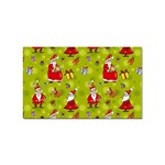 Background With Santa Claus, Christmas Decorations Sticker (Rectangular)