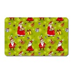 Background With Santa Claus, Christmas Decorations Magnet (Rectangular)