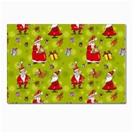 Background With Santa Claus, Christmas Decorations Postcard 4 x 6  (Pkg of 10)