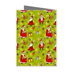 Background With Santa Claus, Christmas Decorations Mini Greeting Cards (Pkg of 8)