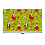 Background With Santa Claus, Christmas Decorations Business Card Holder