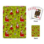 Background With Santa Claus, Christmas Decorations Playing Cards Single Design (Rectangle)