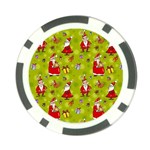 Background With Santa Claus, Christmas Decorations Poker Chip Card Guard