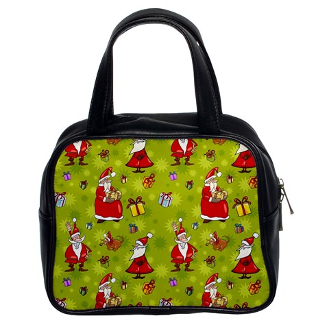 Background With Santa Claus, Christmas Decorations Classic Handbag (Two Sides) from ArtsNow.com Front