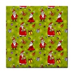 Background With Santa Claus, Christmas Decorations Face Towel