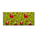 Background With Santa Claus, Christmas Decorations Hand Towel