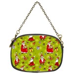 Background With Santa Claus, Christmas Decorations Chain Purse (Two Sides)