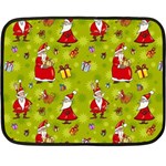 Background With Santa Claus, Christmas Decorations Fleece Blanket (Mini)