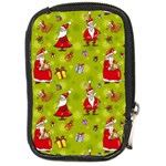 Background With Santa Claus, Christmas Decorations Compact Camera Leather Case