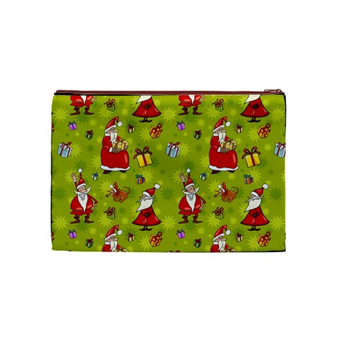 Background With Santa Claus, Christmas Decorations Cosmetic Bag (Medium) from ArtsNow.com Front