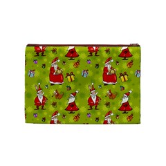 Background With Santa Claus, Christmas Decorations Cosmetic Bag (Medium) from ArtsNow.com Back