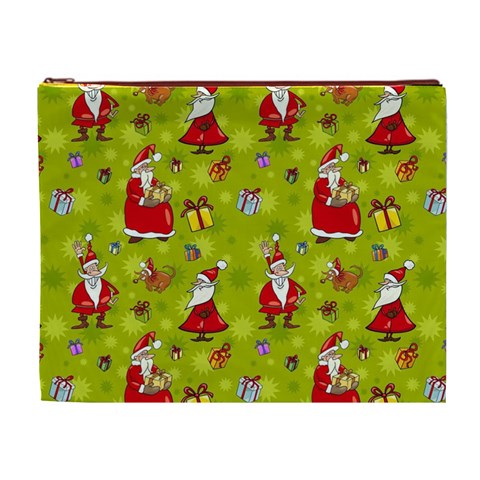 Background With Santa Claus, Christmas Decorations Cosmetic Bag (XL) from ArtsNow.com Front