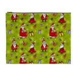 Background With Santa Claus, Christmas Decorations Cosmetic Bag (XL)