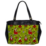 Background With Santa Claus, Christmas Decorations Oversize Office Handbag