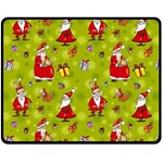 Background With Santa Claus, Christmas Decorations Fleece Blanket (Medium)