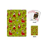 Background With Santa Claus, Christmas Decorations Playing Cards Single Design (Mini)